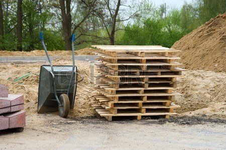 pallets construction site