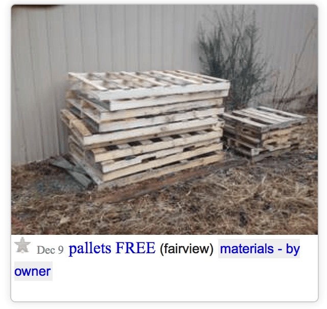 pallets craigslist