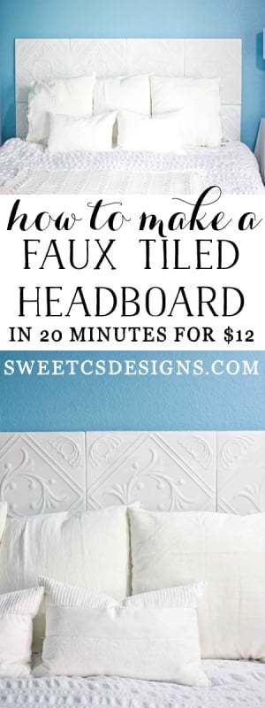 faux tile headboard