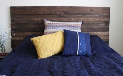 simple wooden headboard