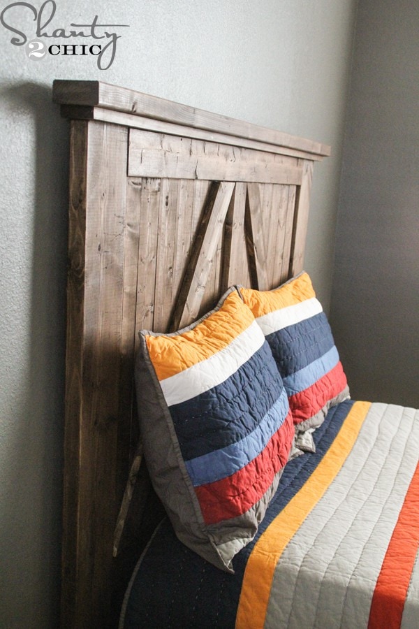 smaller barn door headboard