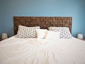 wood block headboard