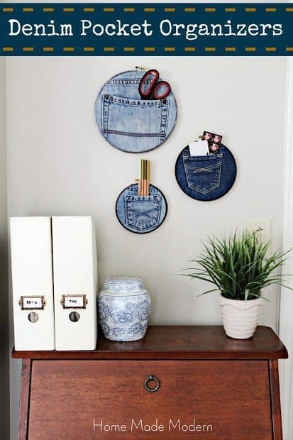 Denim pocket organizers