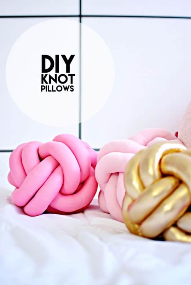 diy knot pillow