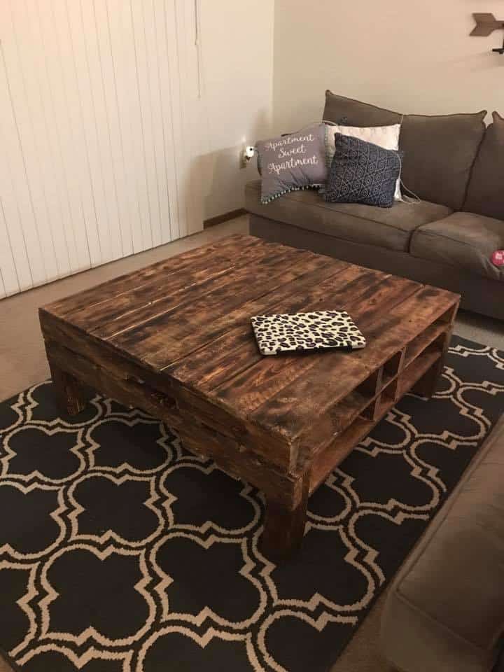 Rich Colored Pallet Coffee Table