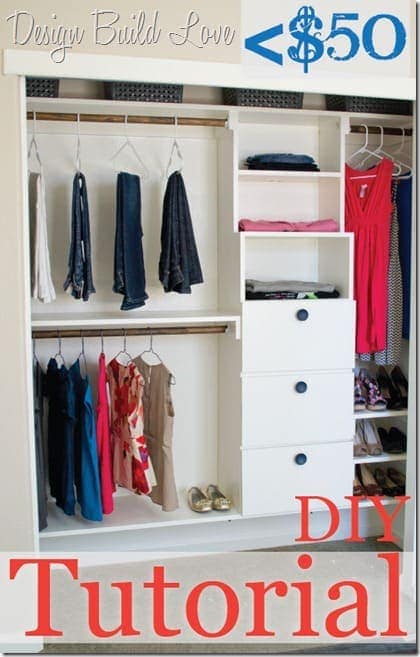 DIY CLOSET ORGANIZER IDEAS , COMBAT CLUTTER - The Handyman's Daughter