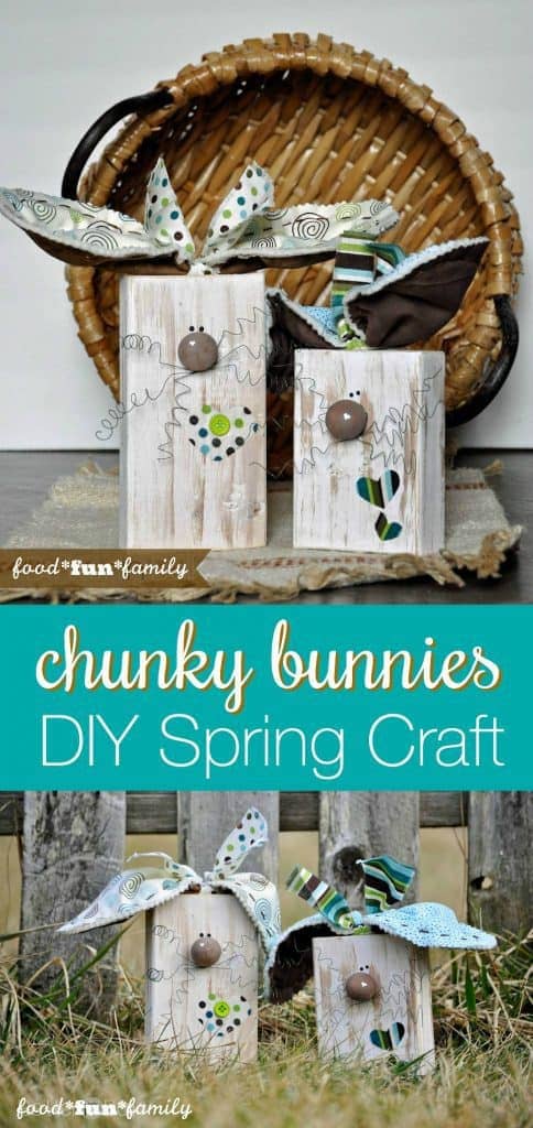 DIY Wooden Block Bunnies