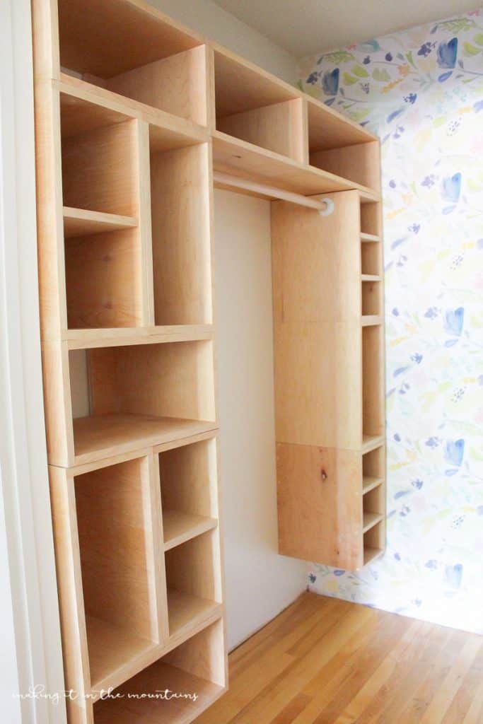 DIY Boxed Closet Shelving