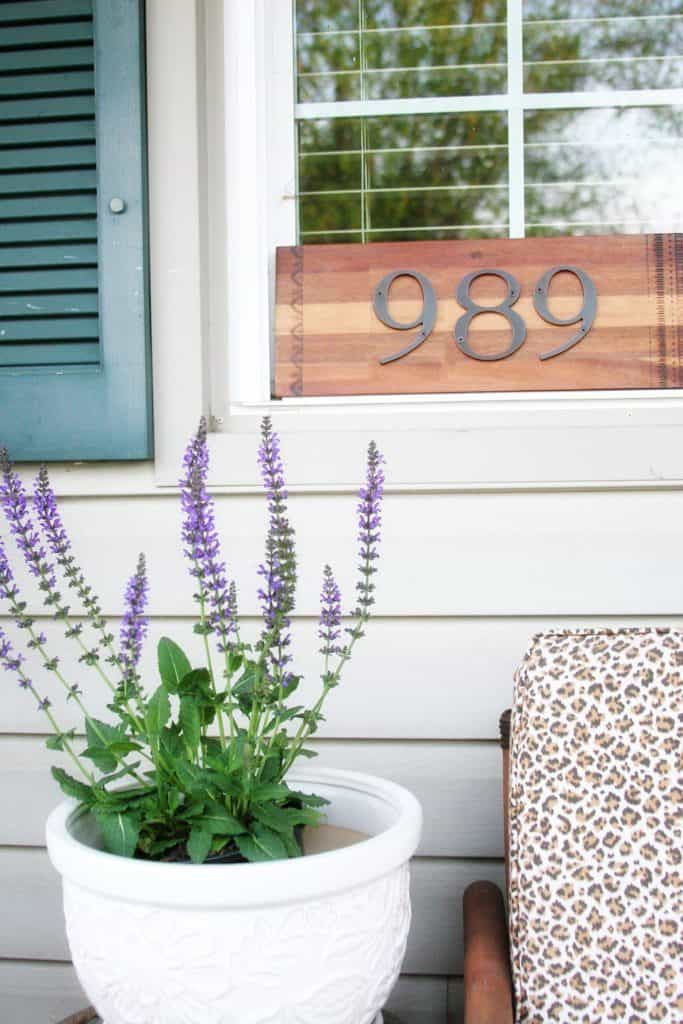 Recycled Cutting Board DIY Address Sign