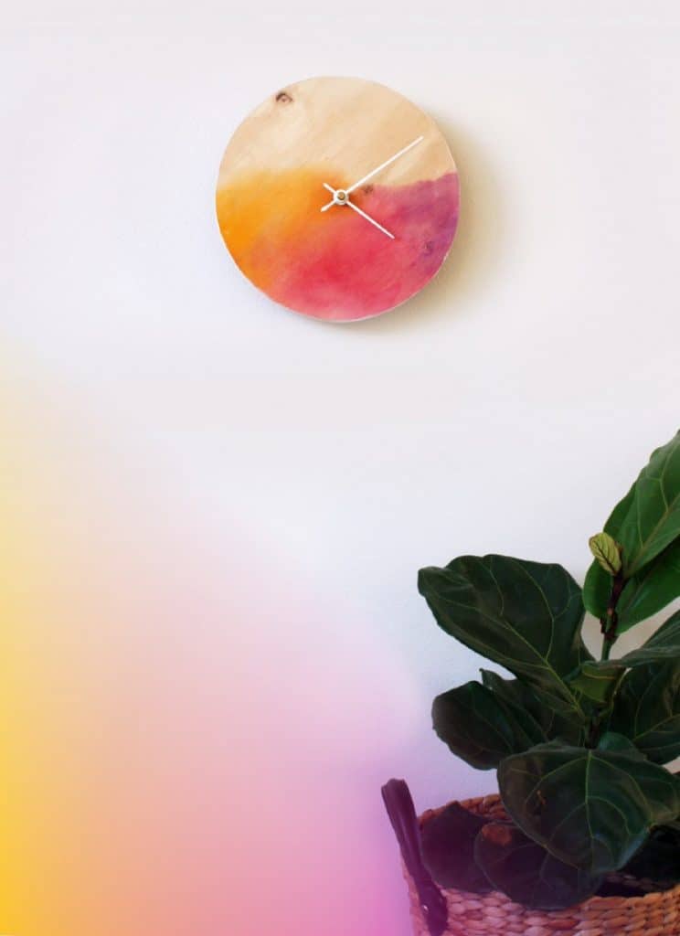 Watercolor Clock DIY