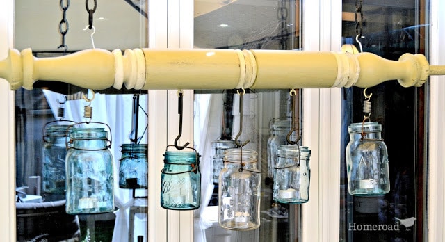Mason Jar Peppermill Chandelier