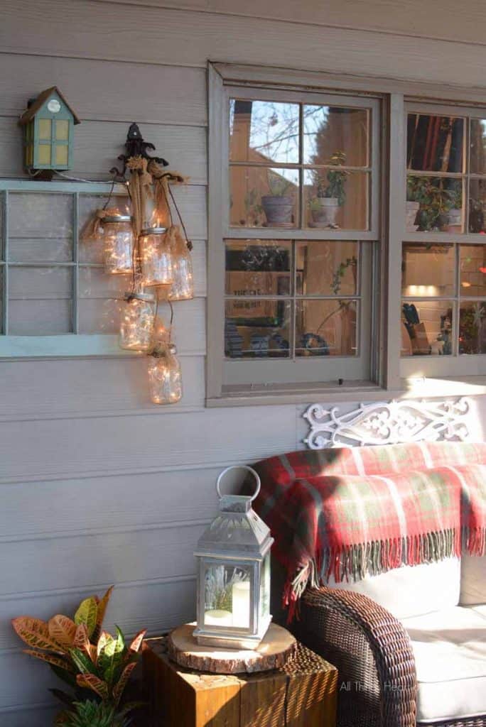 Beautiful Mason Lit Mason Jar Decoration