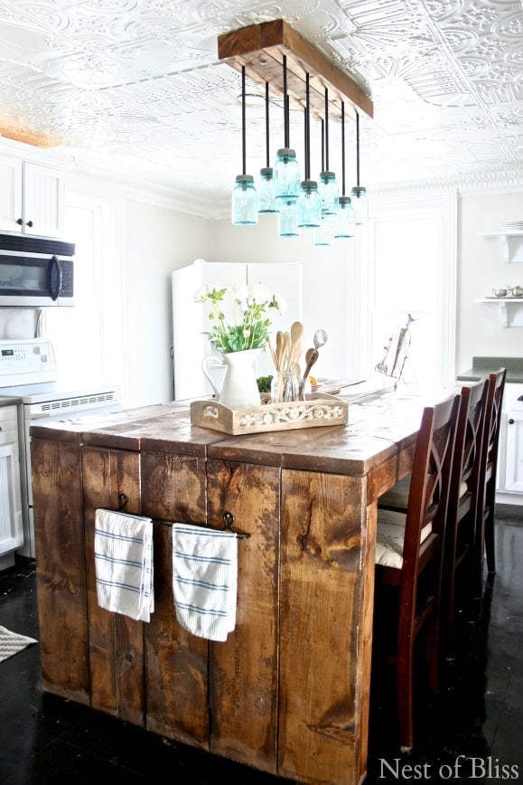 Rustic Farmhouse Mason Jar Chandelier