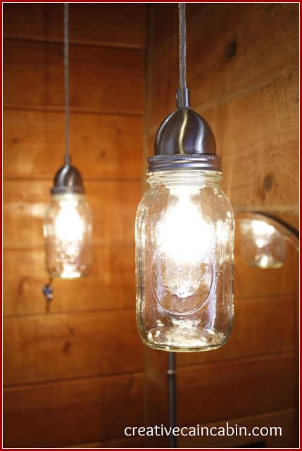 Bathroom Mason Jar Lighting