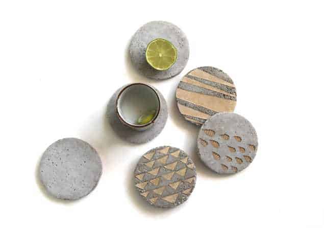 Decorative DIY Concrete Coasters