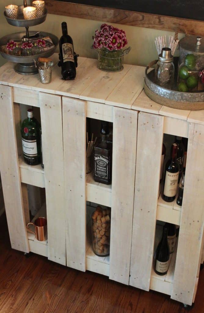  Diy Pallet Bar Cart 