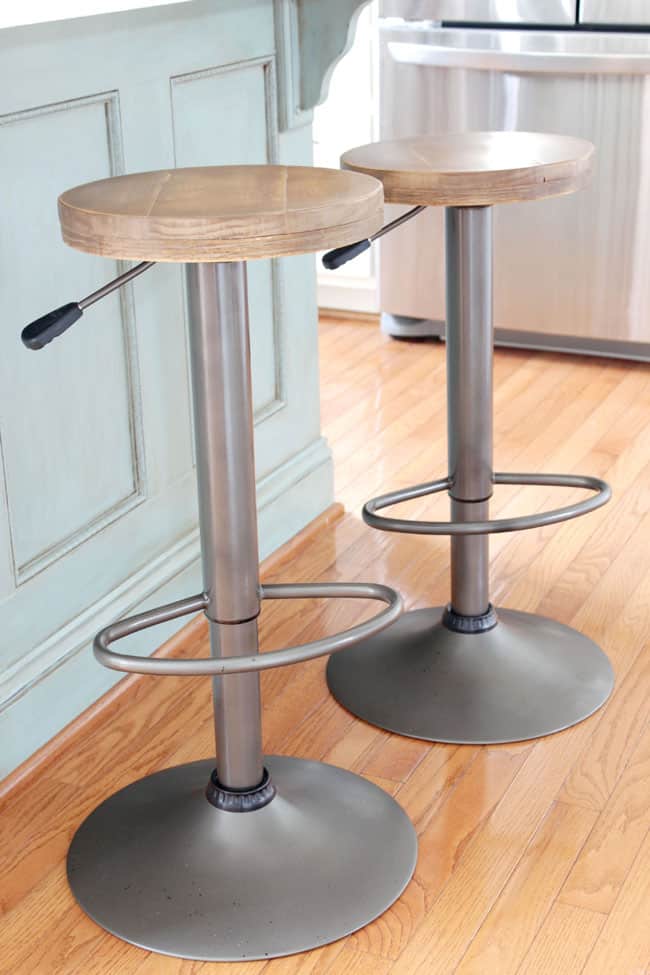DIY Adjustable Industrial Barstools