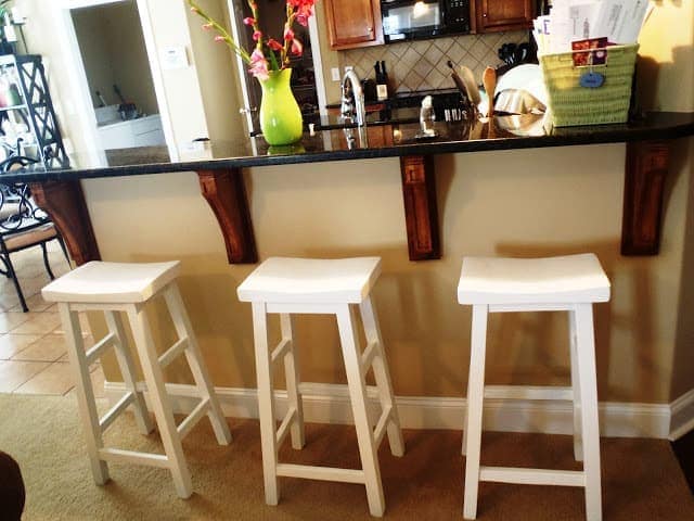 Homemade Barstools With Curvy Top