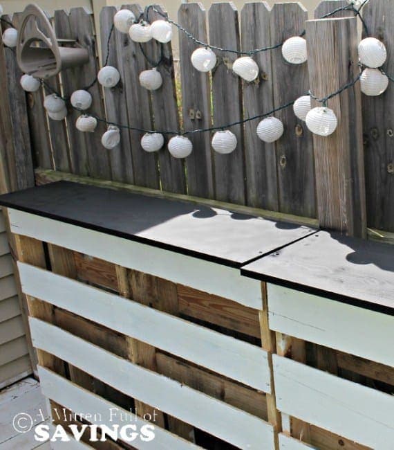 Shabby Chic Painted Patio Bar 