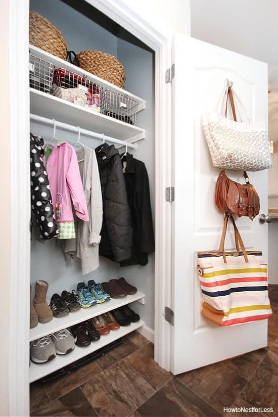 DIY Organization Entry Closet