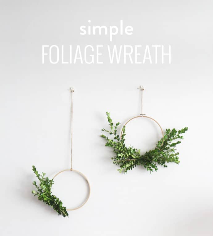 DIY Wall Wreath With Foliage