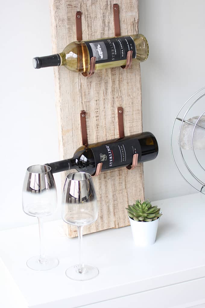 DIY Wine Rack Made Out Of Barnwood