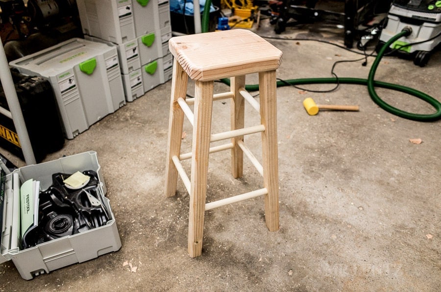 DIY Wooden Barstool