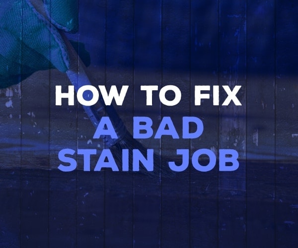 how to fix a bad stain job