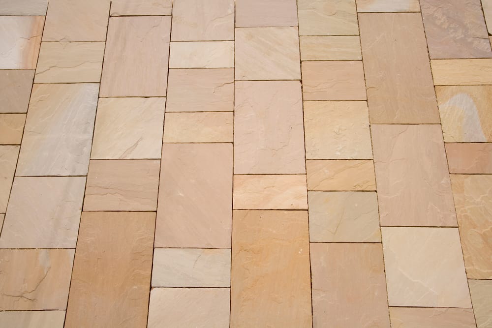 varied warm tone stone tiles