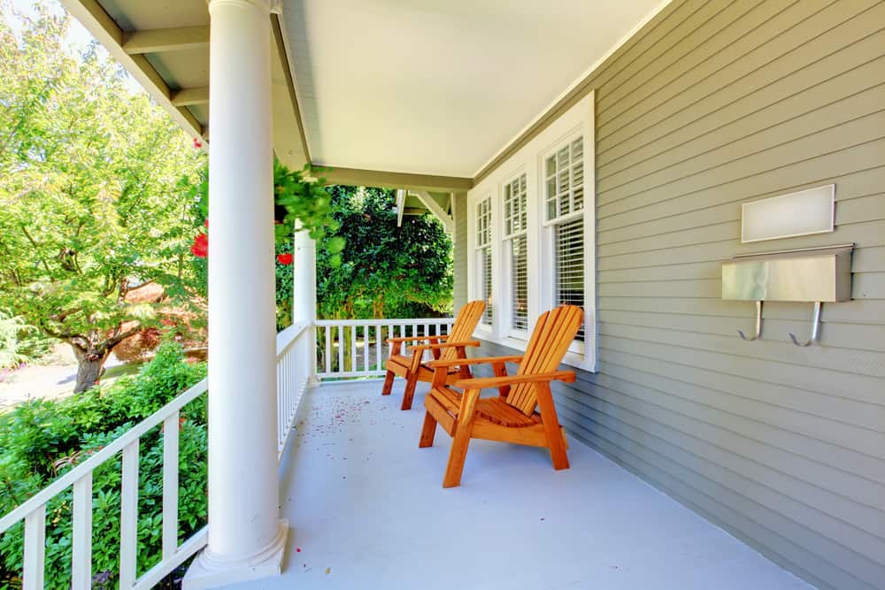 simple porch chairs neutral