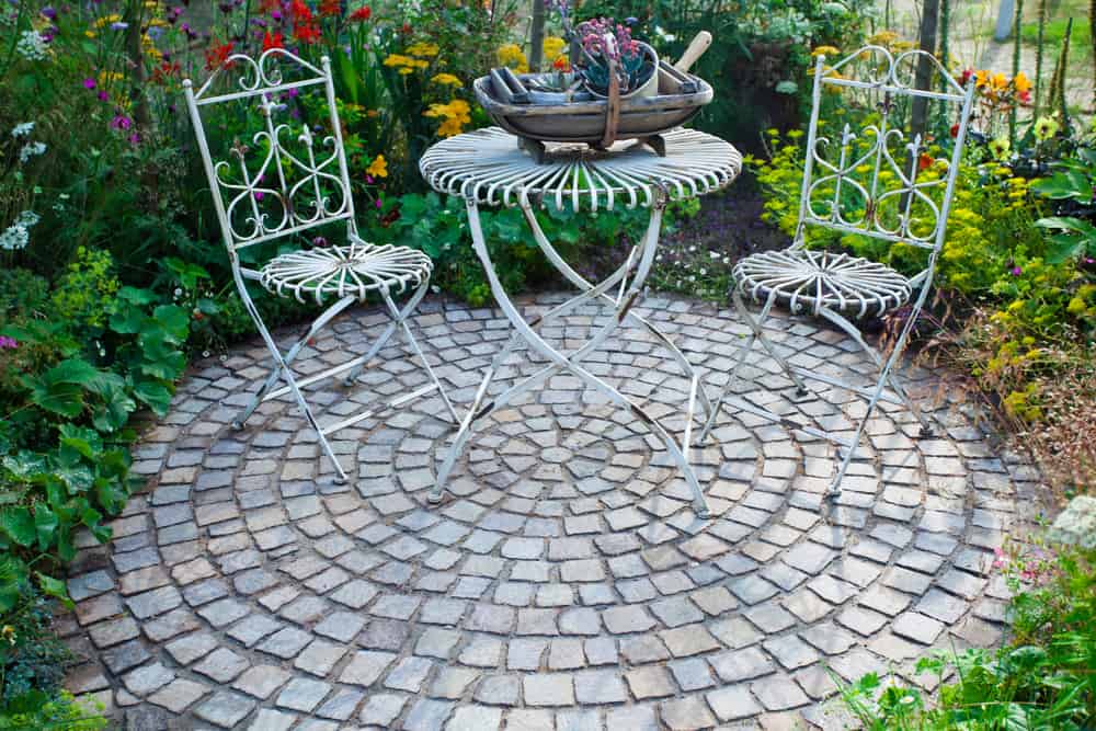 small round tiling dainty metalwork