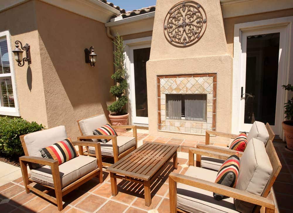 white and cream fireplace