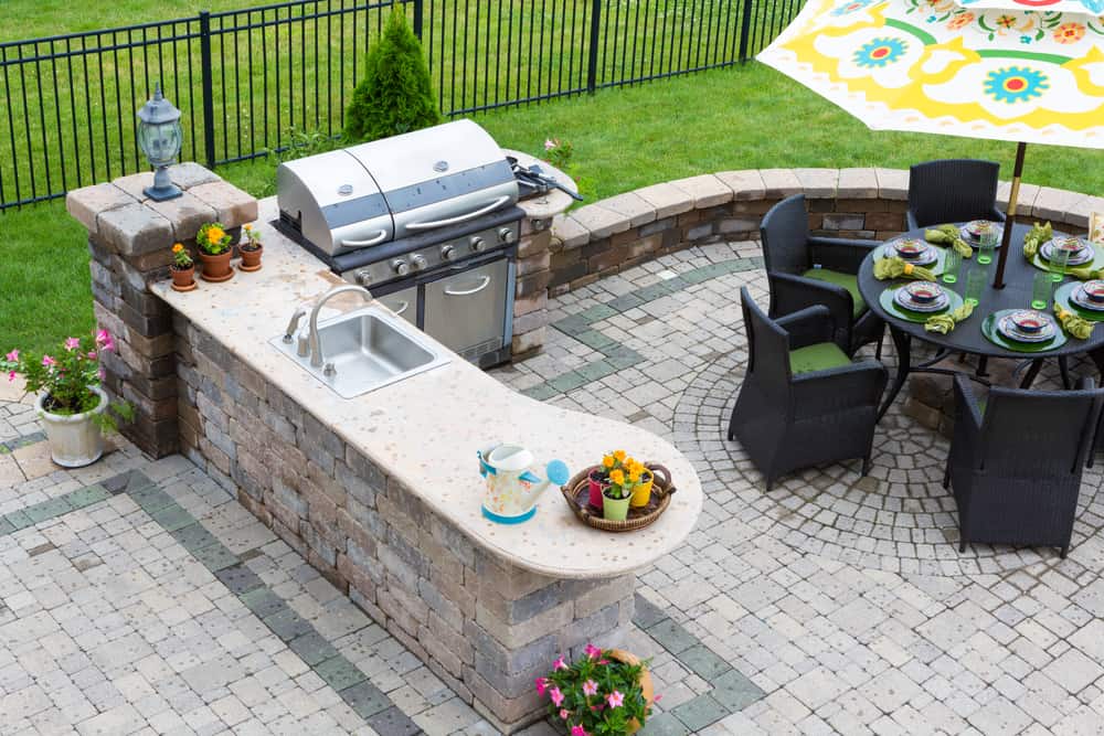 grill bar and seating patio