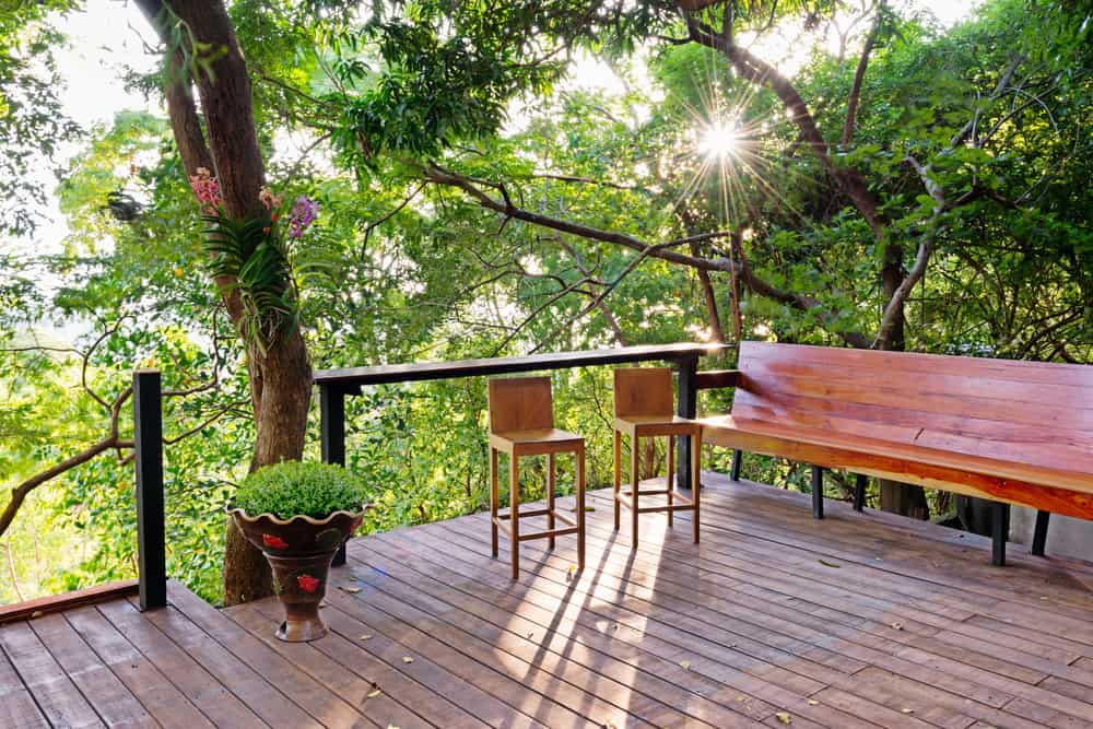 raised deck bar stools bench