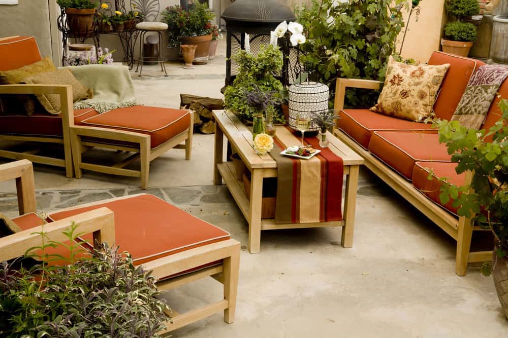 orange and yellow seating