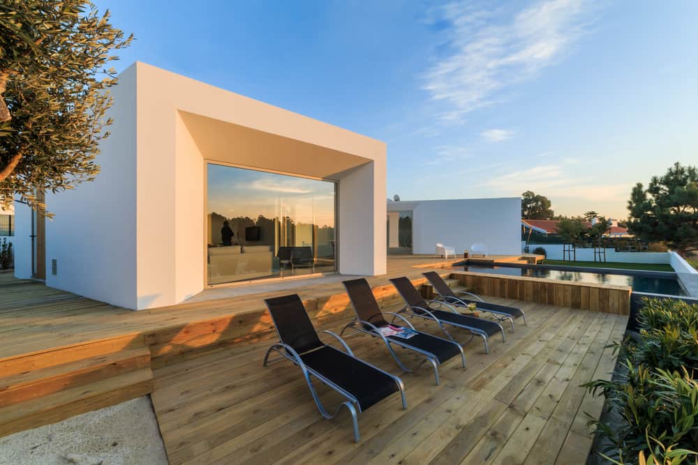 lounge chairs inset deck