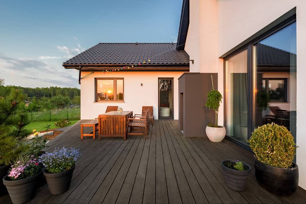 dark wood deck furniture