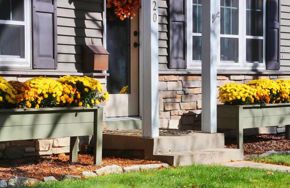 flower troughs autumn wreath