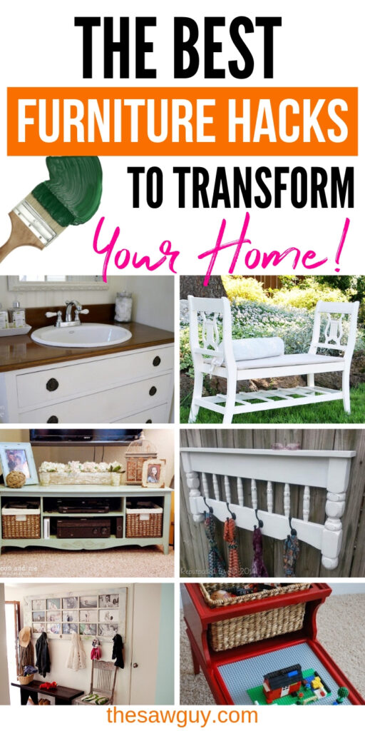 These furniture hacks will turn outdated and old furniture into treasured pieces. From little to no money you can have creative furniture statements throughout your home. thesawguy.com