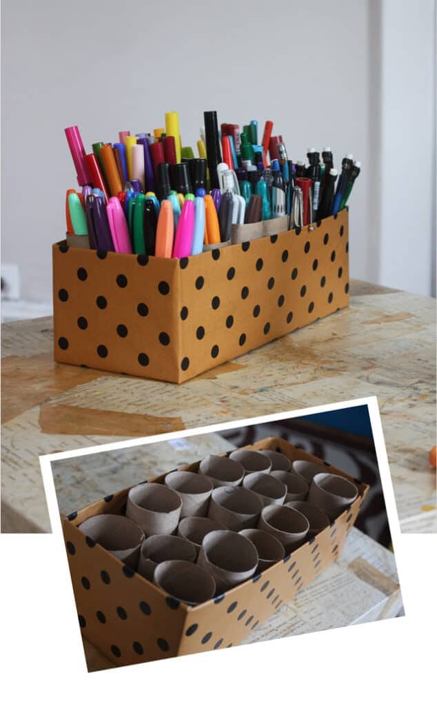 Marker Caddy Learn how to make an insanely easy marker caddy in under ten minutes with very few supplies! Not only is it completely functional, but it looks fantastic on your desk too. thesawguy.com