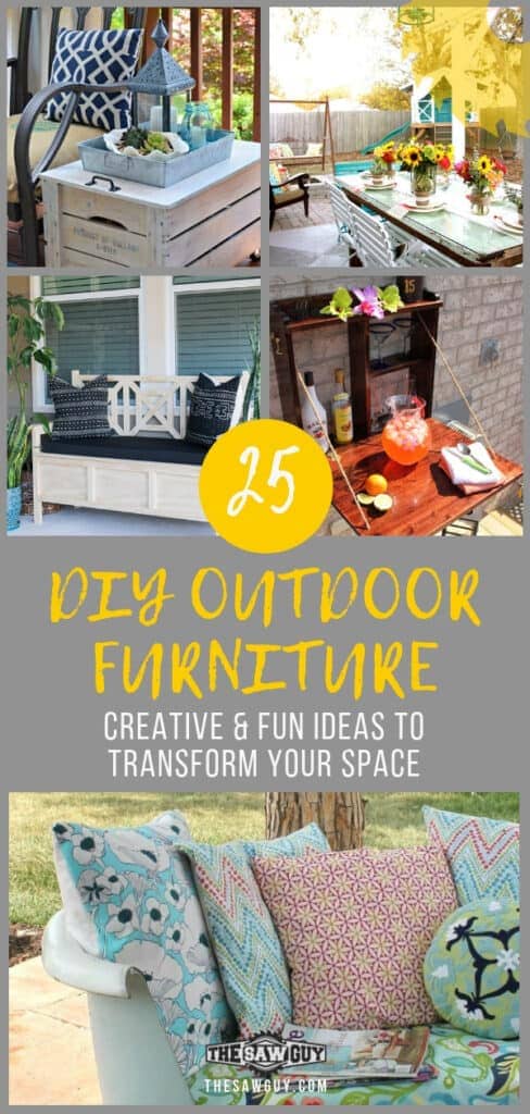 25 DIY Outdoor furniture ideas - thesawguy.com