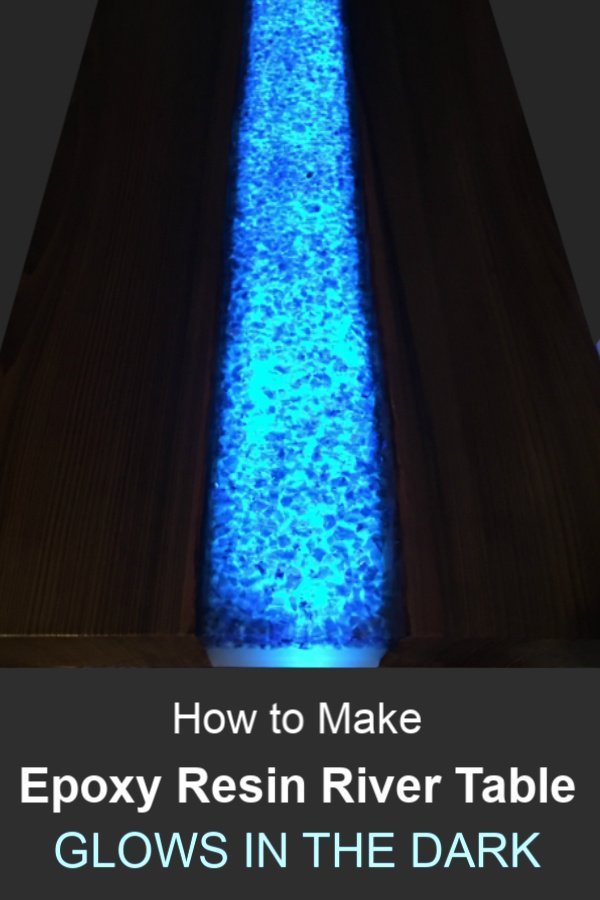 This epoxy resin river table doesn't just look cool during the daylight! It actually glows in the dark. This will legit impress all your friends. thesawguy.com