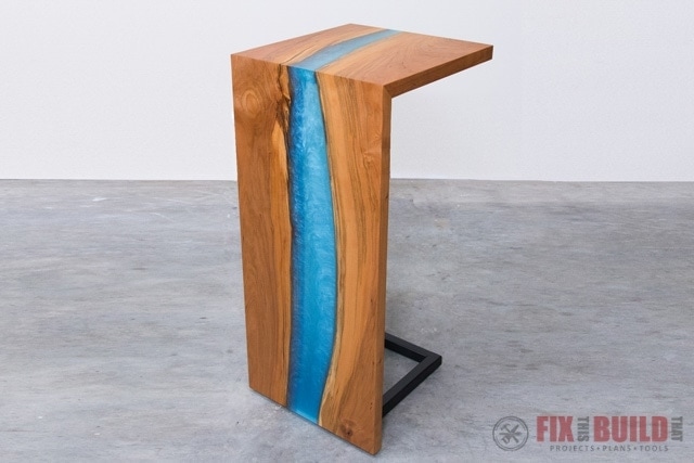 This one of a kind epoxy river table with waterfall is truly amazing! There are detailed instructions and a video to help you get started. 