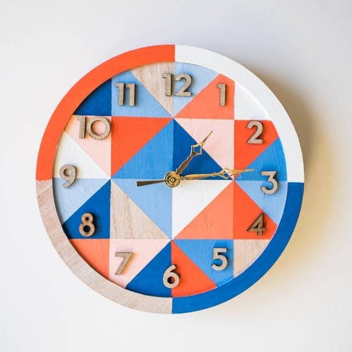 This wooden clock kit is fantastic! Paint the clock with any design that you like. They include all the paint and supplies that you need. thesawguy.com