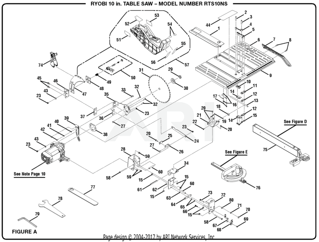 Ryobi Table Saw Parts