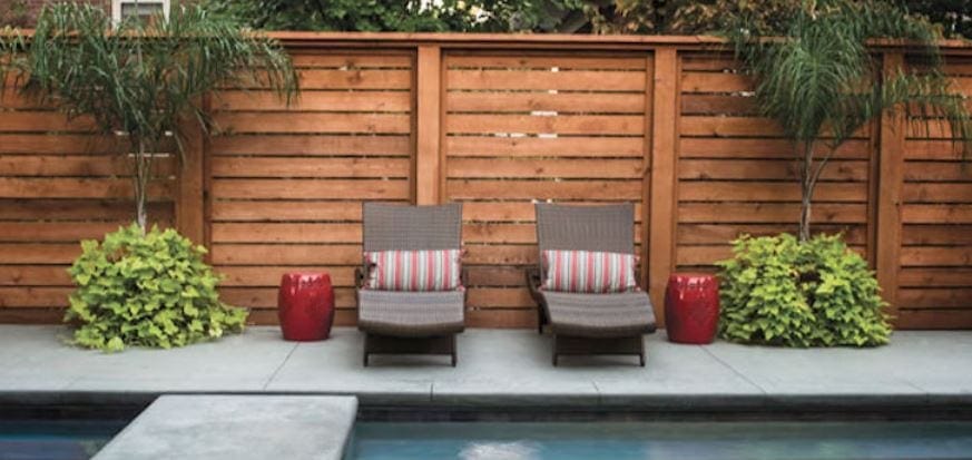 horizontal wood fence ideas