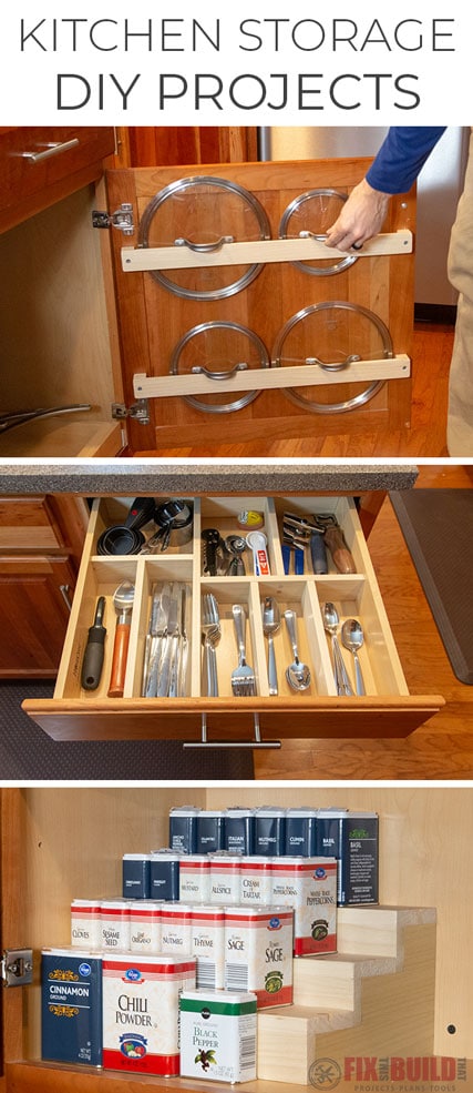 52 Easiest Woodworking Projects For Beginners: 3 Kitchen Organization Projects