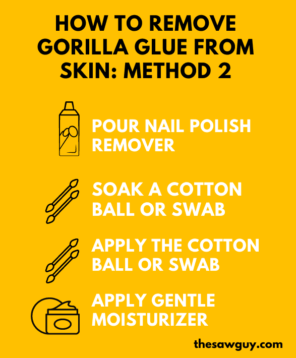 How to Remove Gorilla Glue from Skin Method 2 Infographic