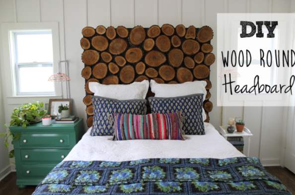 52 Easiest Woodworking Projects For Beginners: Wood Round Headboard